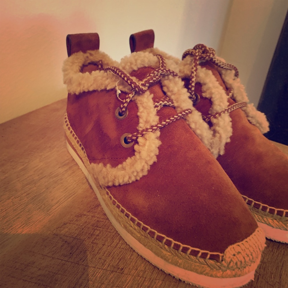See by Chloe shearling boots